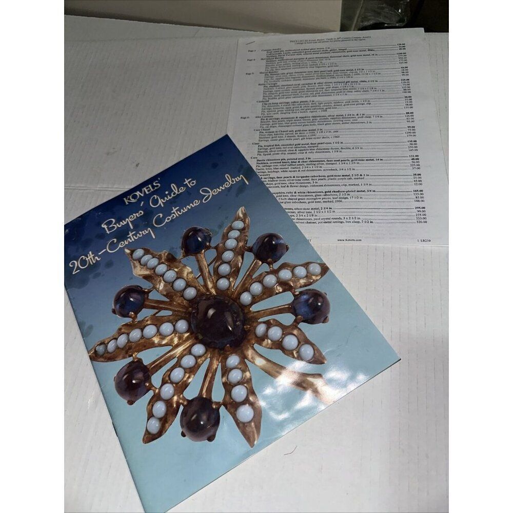 Kovels Buyers Guide To 20th Century Costume Jewelry Book Flyer Catalogue
